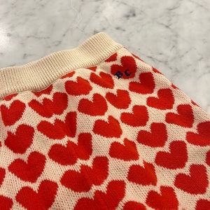 Bobo Choses baby cotton knit heart trousers. Size 12-18 months.